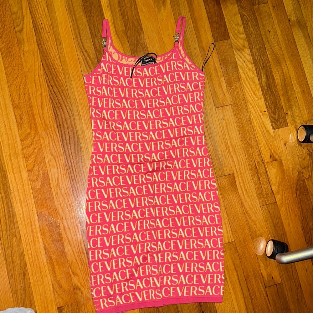Versace Women All Over Knitted Midi Dress